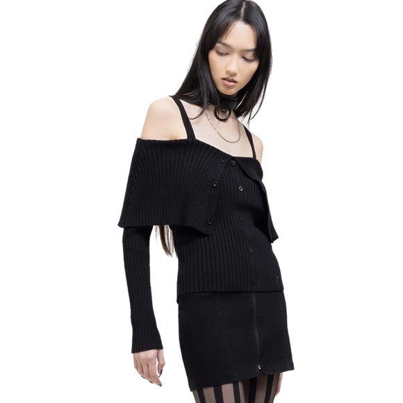 Killstar Shadow Empress Knit Top - Picture 1 of 9